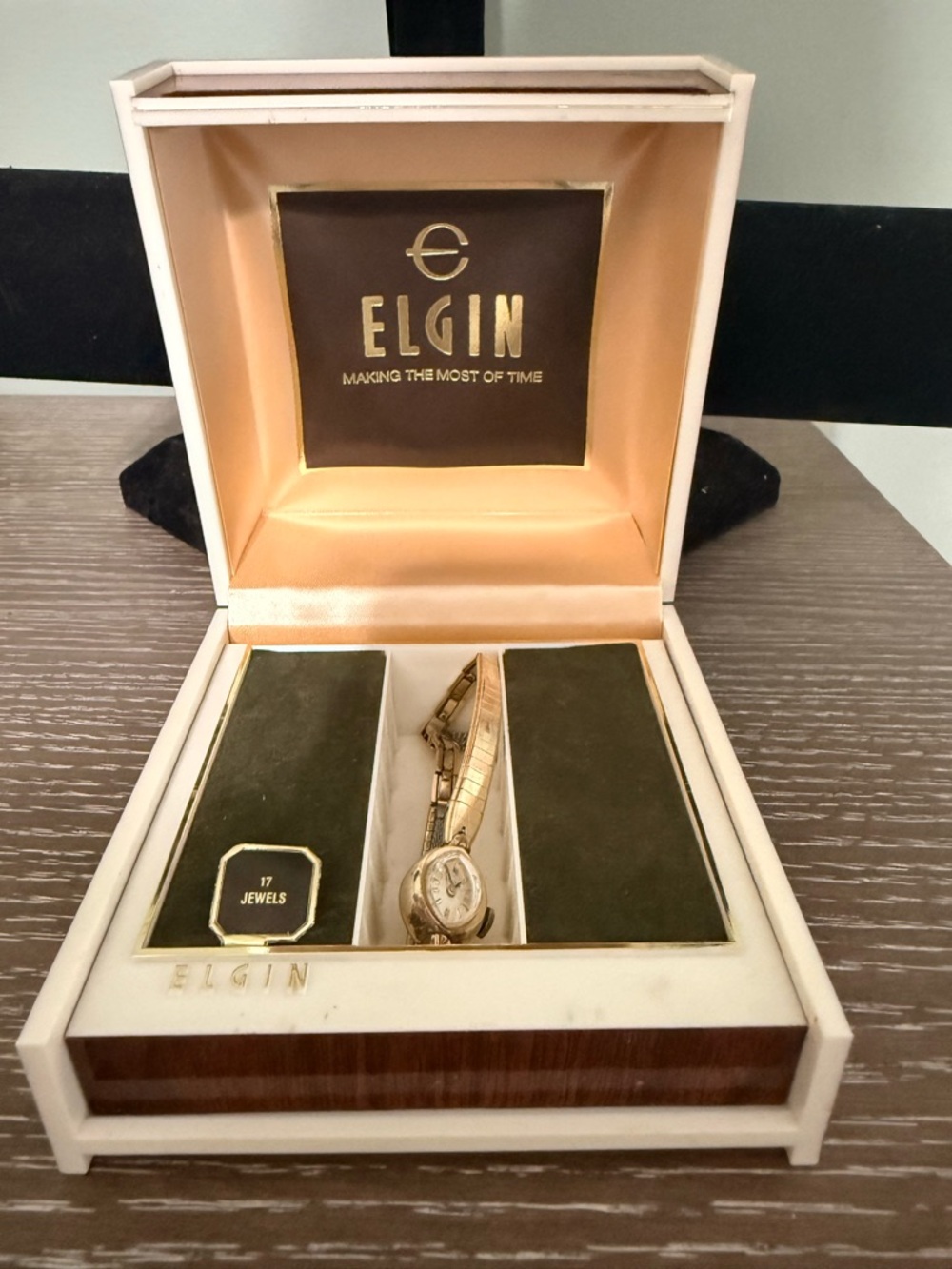 Vintage Elgin Ladies Cocktail Watch Mid-Century Jewelry 50s 60s w original box